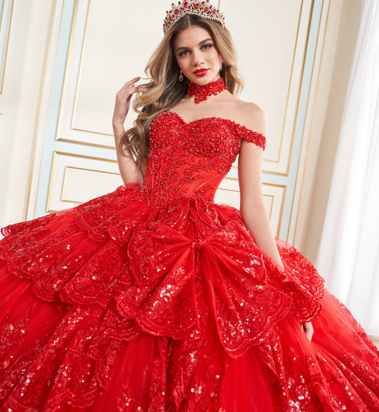 Princesa by Ariana Vara PR30181 - Capelet Quinceañera Ballgown