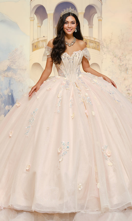 Princesa by Ariana Vara PR30202 - Floral Appliqued Sweetheart Ballgown