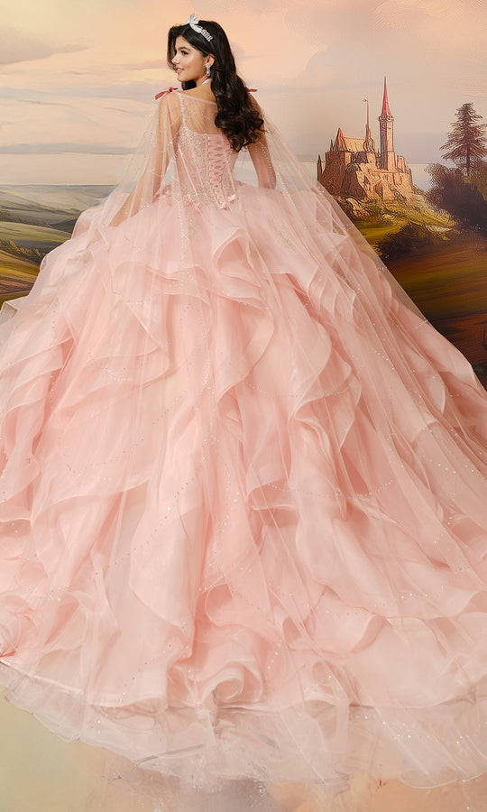 Princesa by Ariana Vara PR30204 - Ruffled Skirt Organza Ballgown