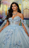 Princesa PR30225 - Butterfly Applique Sweetheart Gown with Draped Bow