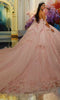 Princesa PR30225 - Butterfly Applique Sweetheart Gown with Draped Bow