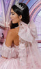 Princesa PR30227 - Glitter Tulle Floral Applique Ballgown