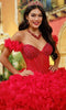 Princesa PR30232 - Beaded Corset Organza Ballgown with Pockets
