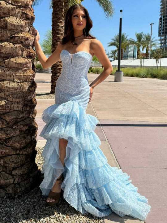 Portia and Scarlett PS25250 - Tiered Mermaid Prom Dress