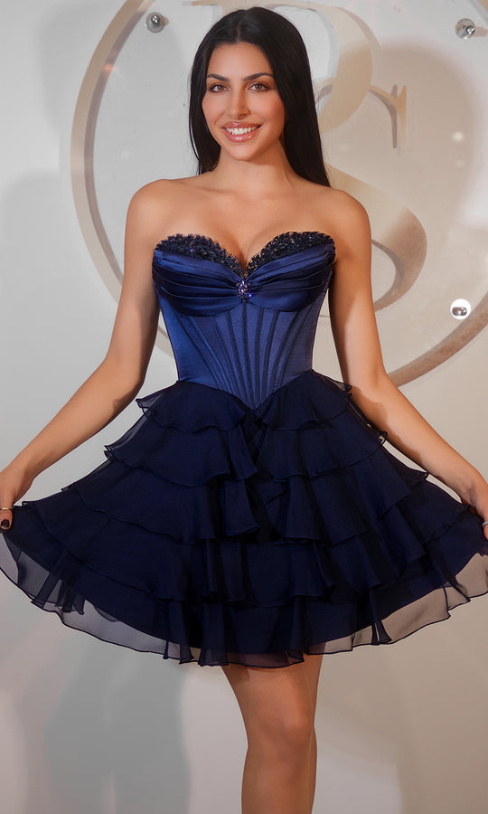 Portia and Scarlett PS25792 - Corset Bodice Sweetheart Party Dress