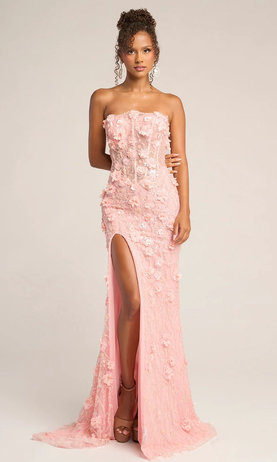 Portia and Scarlett PS26011 - 3D Floral Beaded Prom Dress