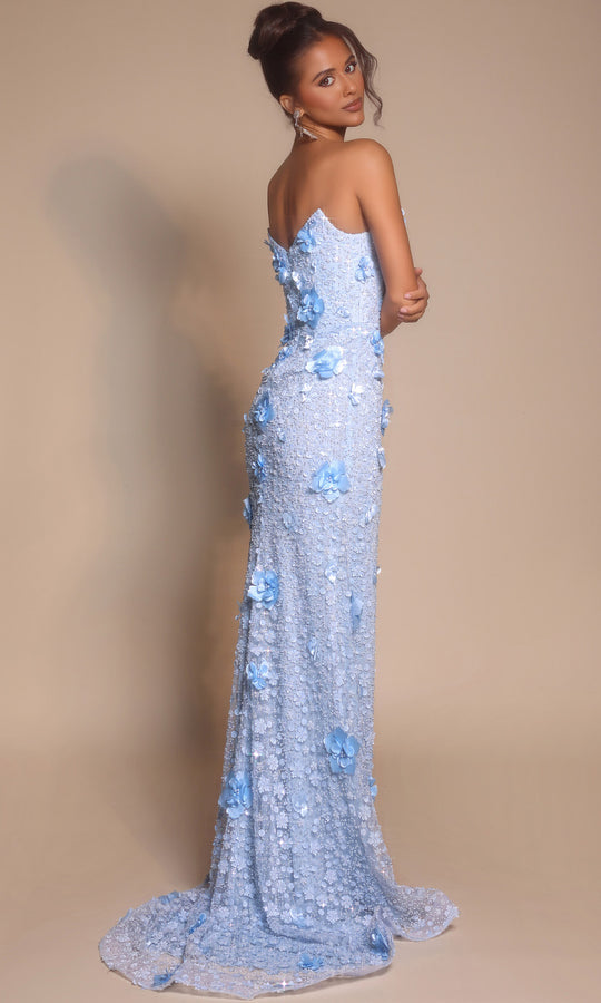 Portia and Scarlett PS26019 - 3D Floral Long Sheath Dress