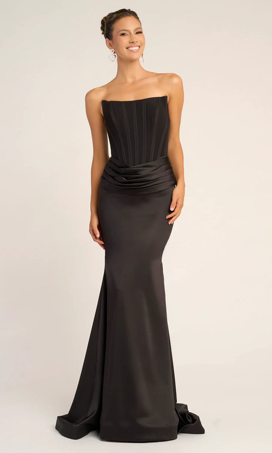 Portia and Scarlett PS26032 - Strapless Paneled Sheath Prom Dress