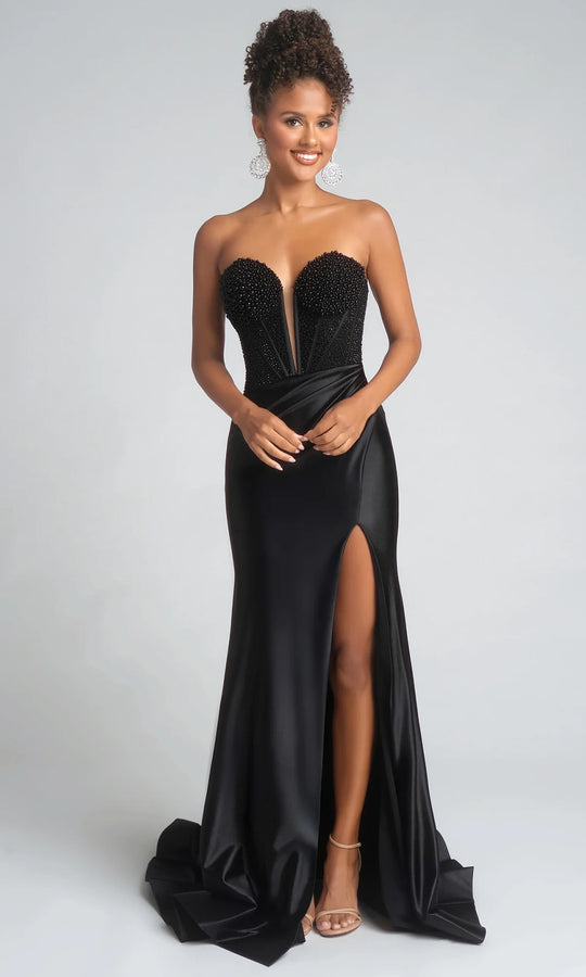 Portia and Scarlett PS26039 - Long Sweetheart Beaded Corset Dress