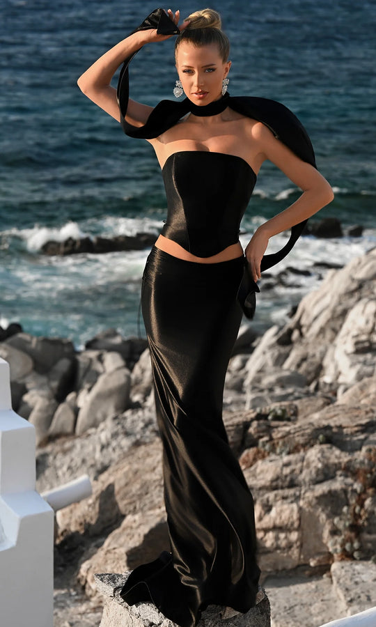 Portia and Scarlett PS26114 - Two Piece Straight Neckline Dress