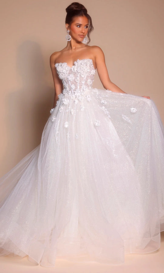 Portia and Scarlett PS26137 - Layered 3D Floral Ballgown