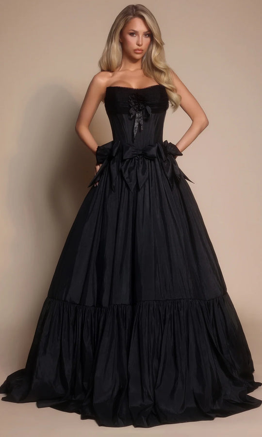 Portia and Scarlett PS26148 - Tiered Hem Scoop Neck Ballgown