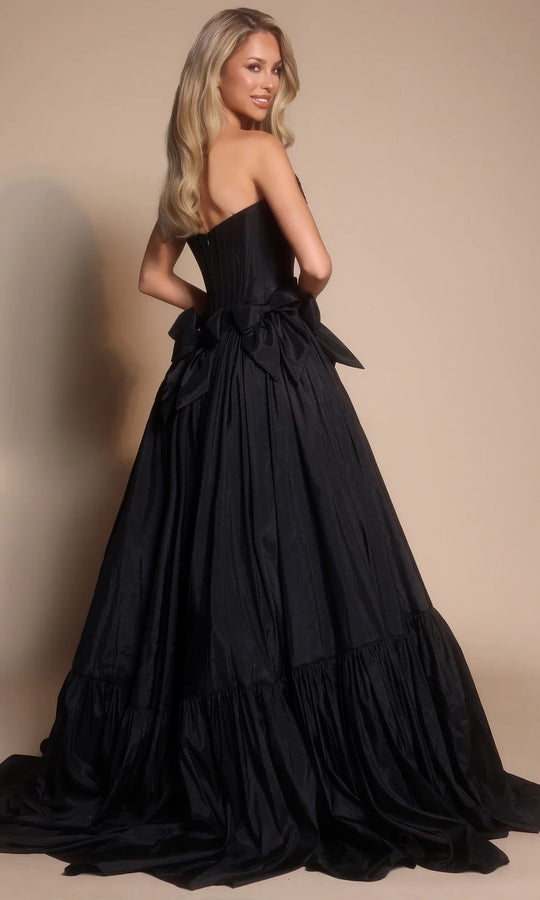 Portia and Scarlett PS26148 - Tiered Hem Scoop Neck Ballgown