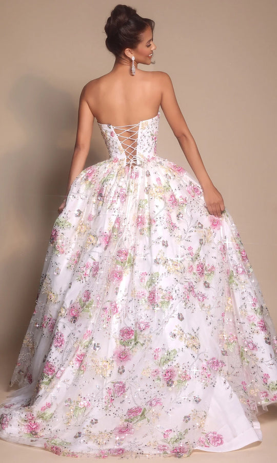 Portia and Scarlett PS26215 - Floral Sweetheart Neck Ballgown