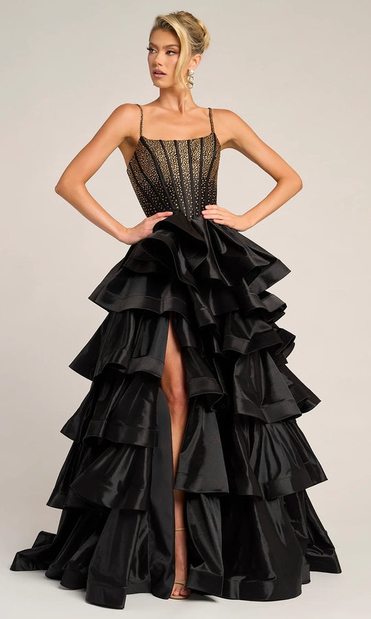 Portia and Scarlett PS26253 - Beaded Corset Ruffle Ballgown