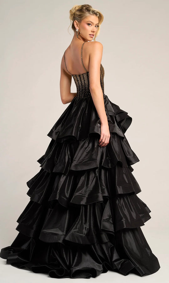 Portia and Scarlett PS26253 - Beaded Corset Ruffle Ballgown