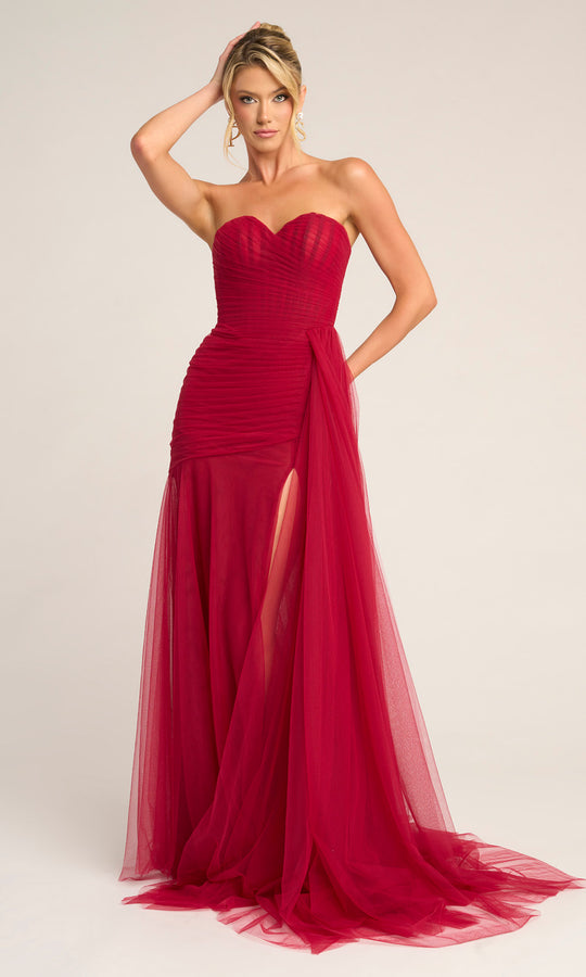 Portia and Scarlett PS26307E - Ruched Sweetheart Dress With Side Drape