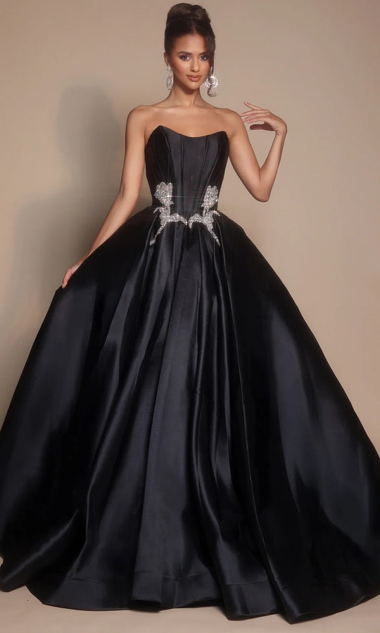Portia and Scarlett PS26315E - Rhinestone Accent Scoop Neck Ballgown