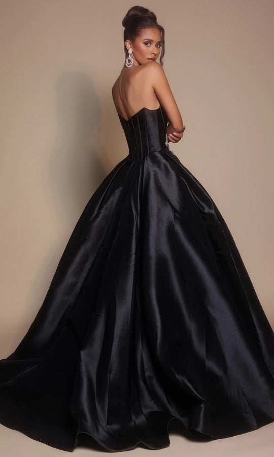 Portia and Scarlett PS26315E - Rhinestone Accent Scoop Neck Ballgown