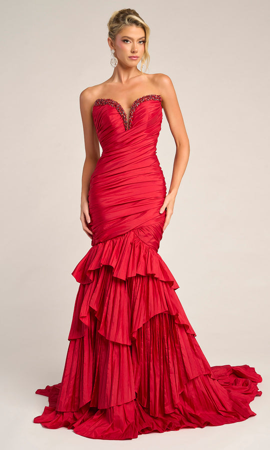 Portia and Scarlett PS26325E - Embellished Sweetheart Neck Ruched Gown