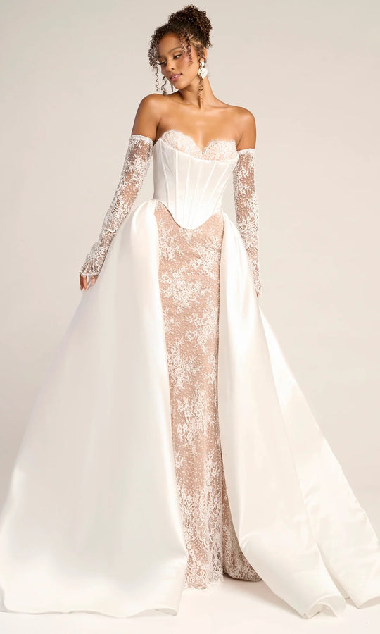 Portia and Scarlett PS26328E - Sparkle Lace Sweetheart Overskirt Gown