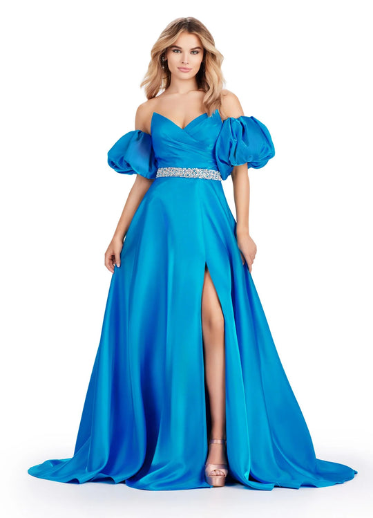 Ashley Lauren 11474 - Strapless Satin Prom Dress