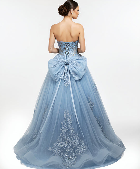 Jovani Q49712 - Sweetheart Strapless Ballgown with Embroidery