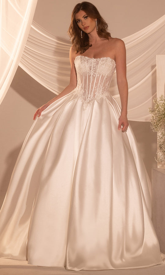 Rachel Allan RB2215 - Strapless Mikado A-Line Wedding Gown