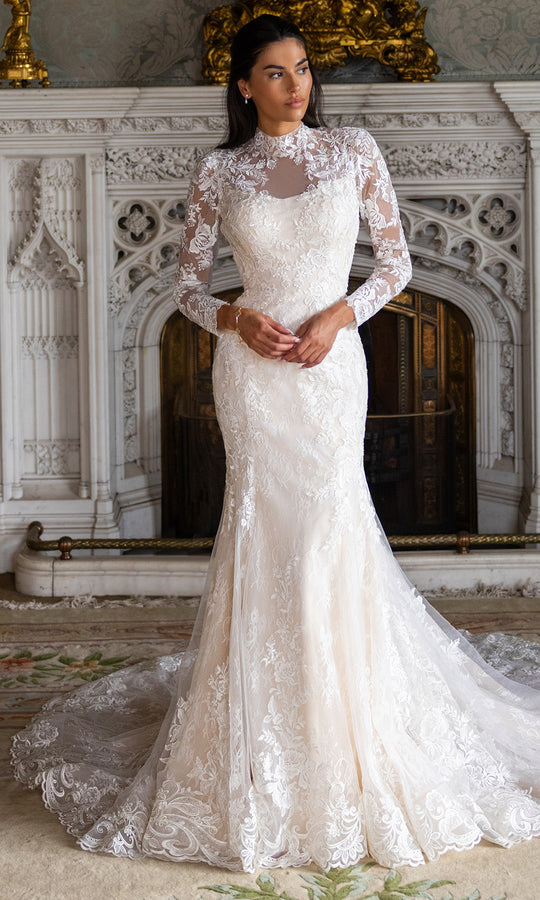 Rachel Allan RB2234 - Long Sleeve Lace Wedding Gown