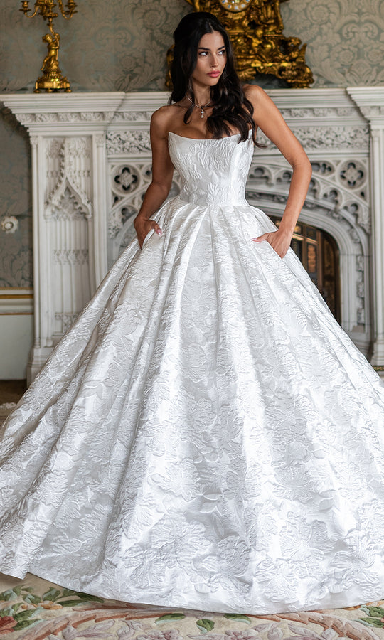 Rachel Allan RB3240 - Textured Strapless Ball Gown