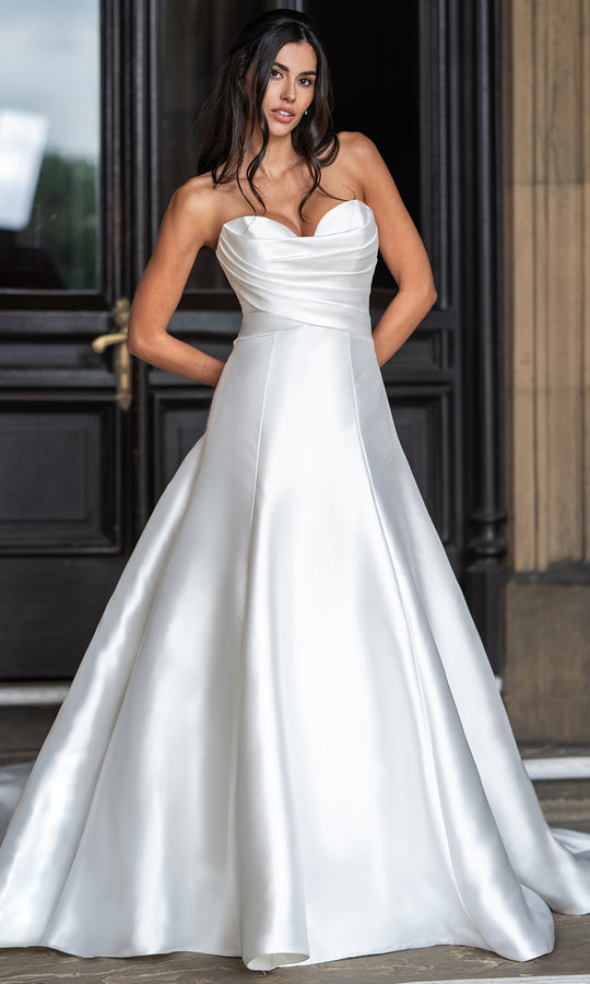 Rachel Allan RB3246 - Strapless Satin A Line Bridal Gown