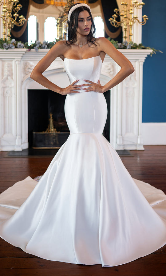 Rachel Allan RB4230 - Strapless Trumpet Gown with Detachable Overskirt