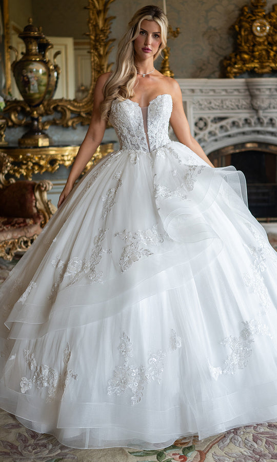 Rachel Allan RB4235 - Strapless Lace Corset Ball Gown