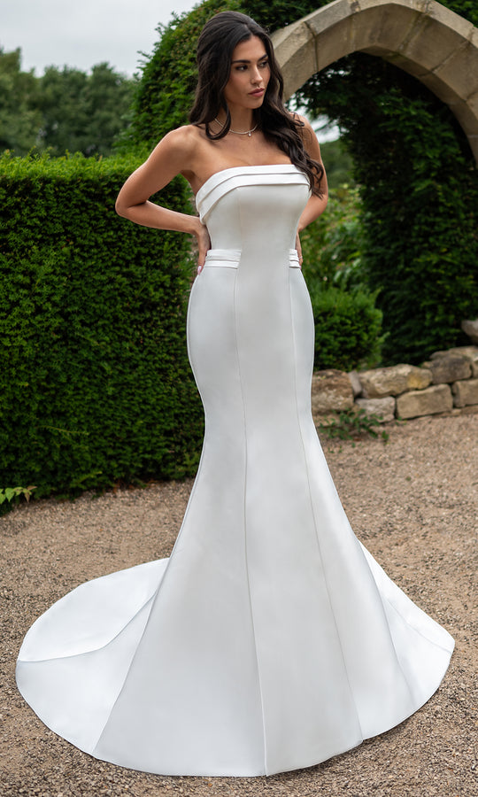 Rachel Allan RB4240 - Strapless Satin A-Line Bridal Gown