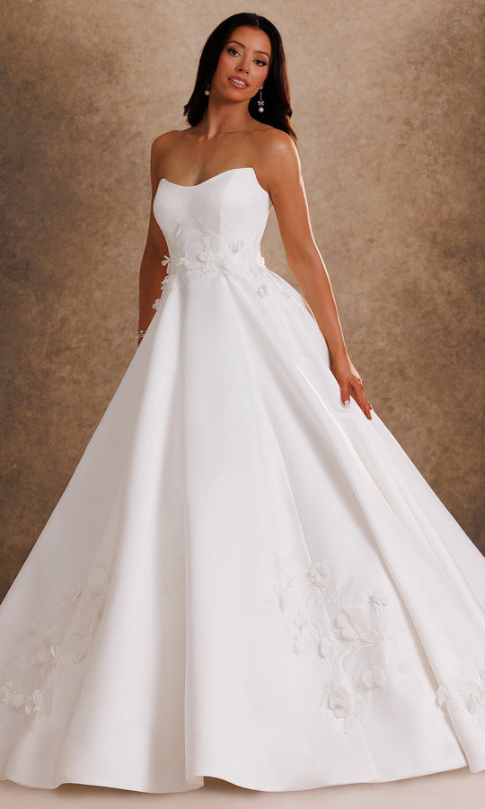 Rachel Allan Bridal RB4254 - Buttoned Back Sweetheart Satin Gown