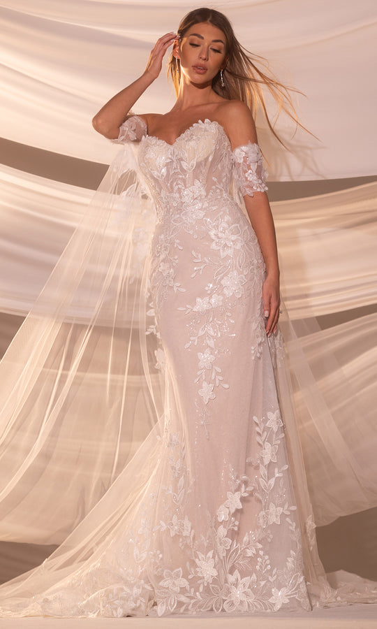 Rachel Allan RB5101 - Mermaid Skirt Floral Lace Bridal Gown