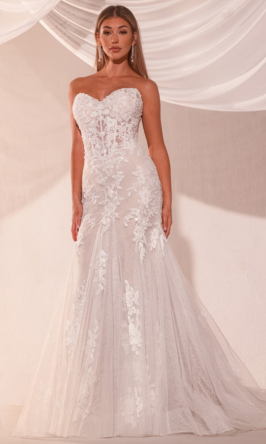 Rachel Allan RB5105 - Sweetheart Floral Lace Wedding Gown