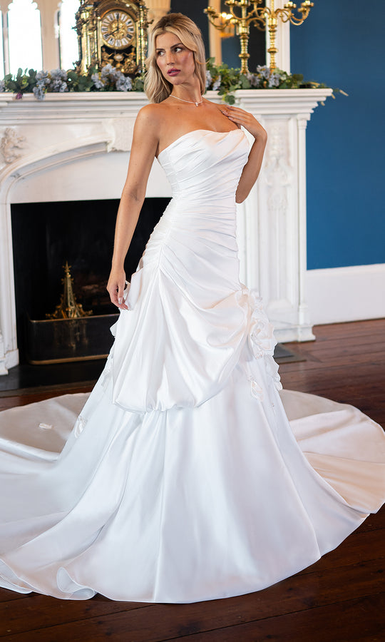 Rachel Allan RB5130 - Strapless Ruched Bridal Gown