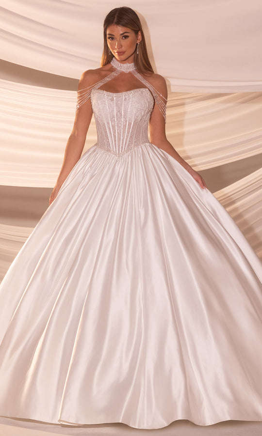 Rachel Allan RB6183 - Pearl Beaded Scoop Neck Ballgown