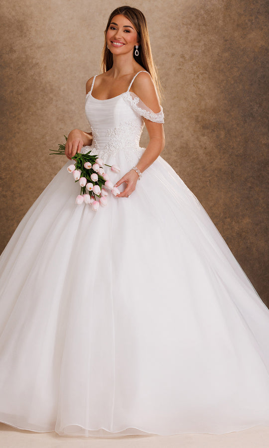 Rachel Allan Bridal RB6202 - Ruched Scoop Neckline Tulle Ballgown