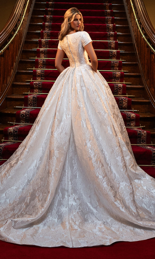 Rachel Allan RB7027 - Floral Ball Gown Wedding Dress