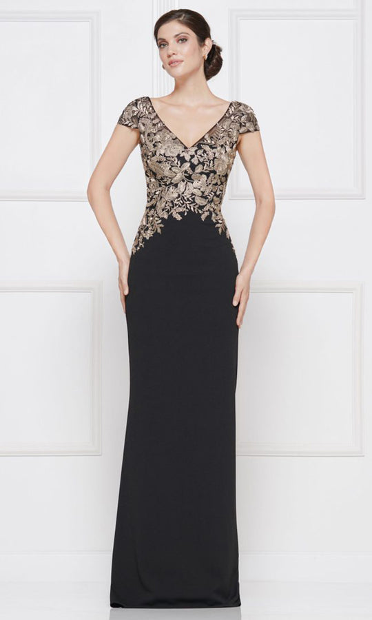 Rina di Montella RD2652-1 - Embroidered Scoop Back Formal Dress