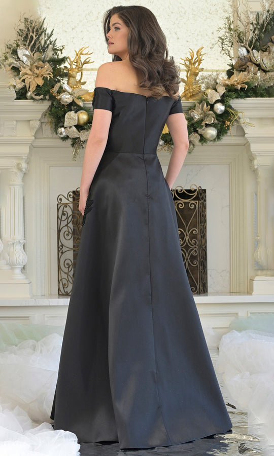 Rina di Montella RD3344-1 - Asymmetrical Embroidered A-line Gown