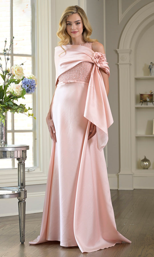 Rina di Montella RD3404 - Beaded Bodice Overskirt Evening Gown