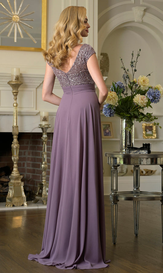 Rina di Montella RD3419 - Cap Sleeve Ruched Waistband Dress