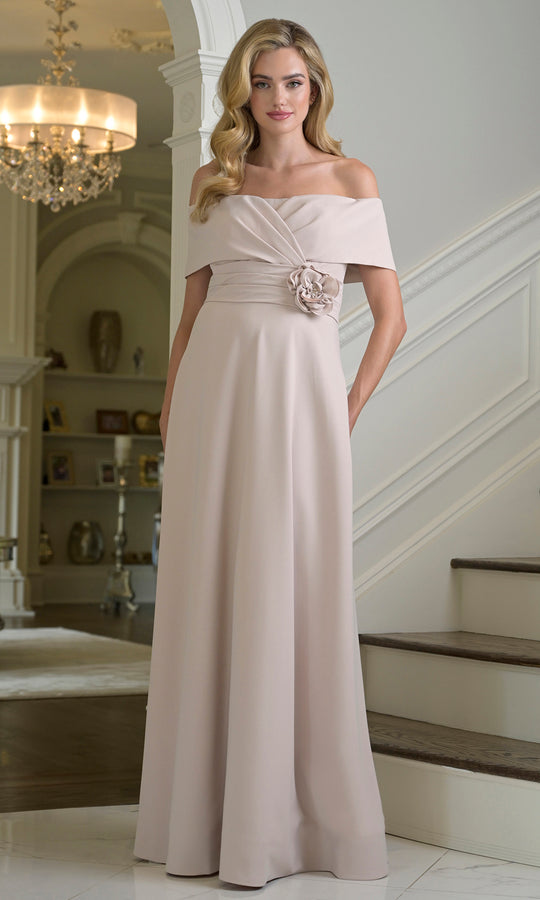 Rina di Montella RD3423-1 - Straight Across Minimalist A-line Gown