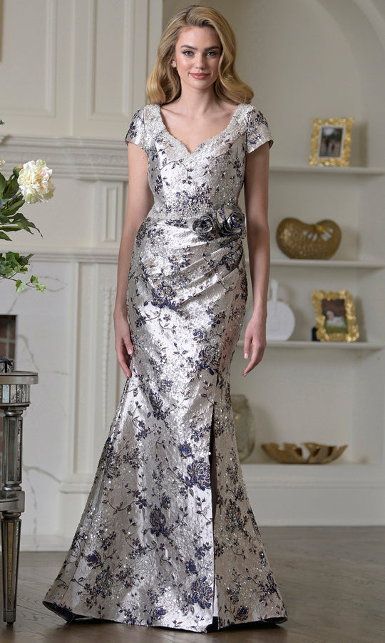 Rina Di Montella RD3529 - Embellished Cap Sleeve Mermaid Dress