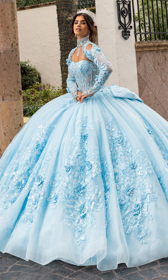 Rachel Allan RQ1168 - 3D Floral Embroidered Ballgown