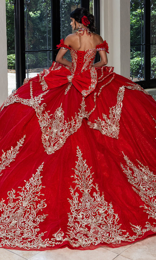 Rachel Allan RQ1180 - Embroidered Off Shoulder Ball Gown