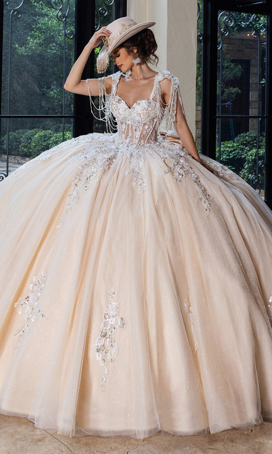 Rachel Allan RQ1182 - Beaded Corset Ball Gown
